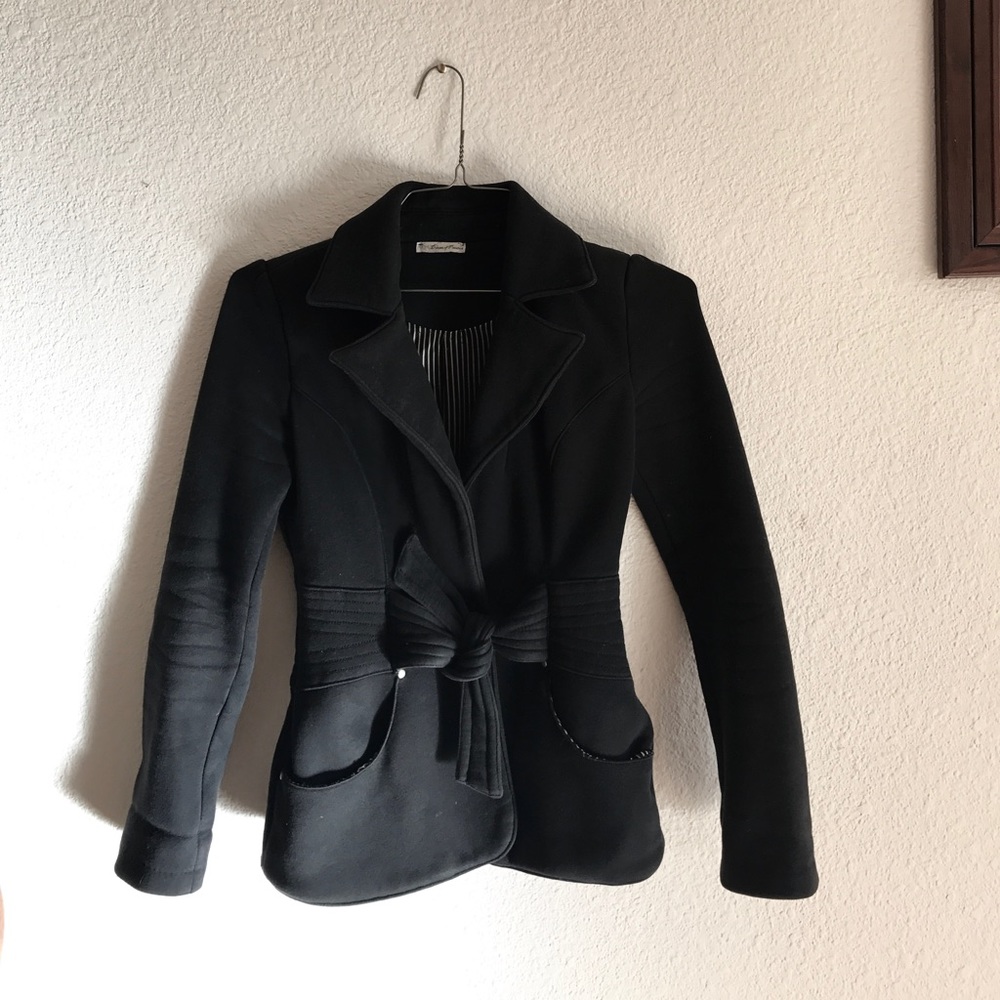 Women's Classic Black Coat